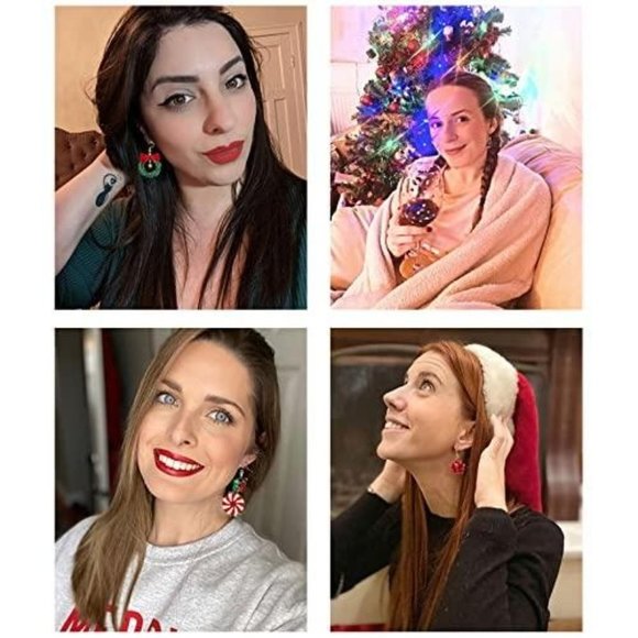 13 Pairs Christmas Earrings for Women - Picture 3 of 6